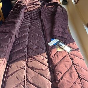 Woman winter coat Bernardo, size S,  dark plum